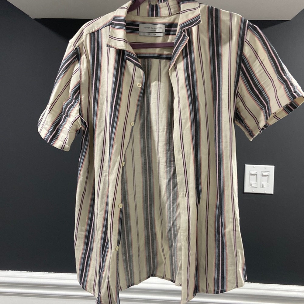 Cotton On Garments Shirt Sleeve Button-Up Beach Over Shirt